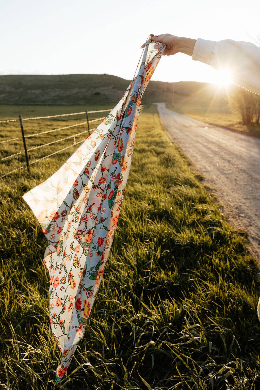 Floral Bloom Silk Scarf by Bethany Yellowtail