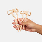 Bow Hairpin in Large Cream by CHUNKS