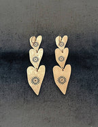 Hearts Cascade earrings by Gulushu