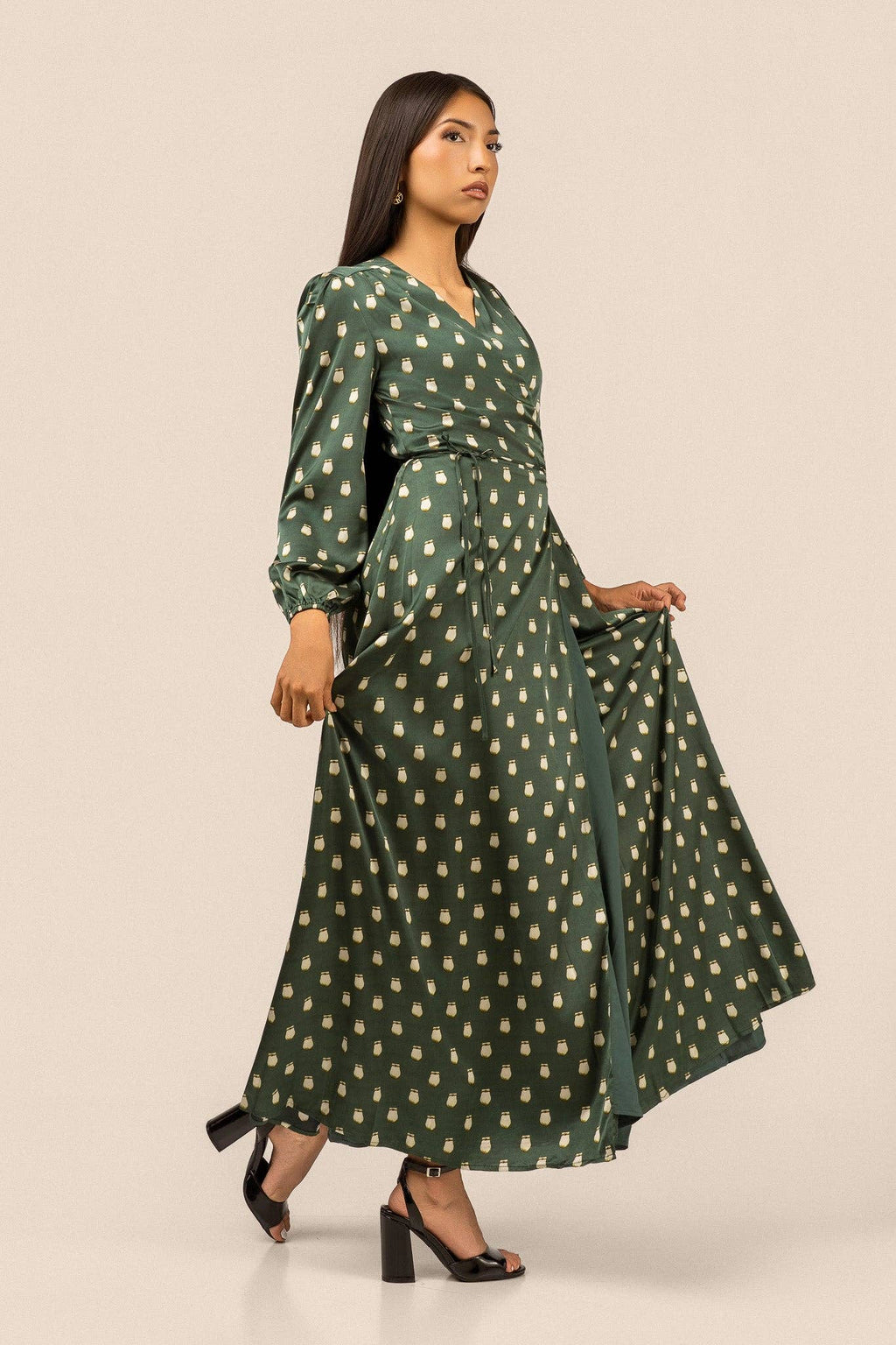 Elk Ivory Maxi Wrap Dress by B.Yellowtail