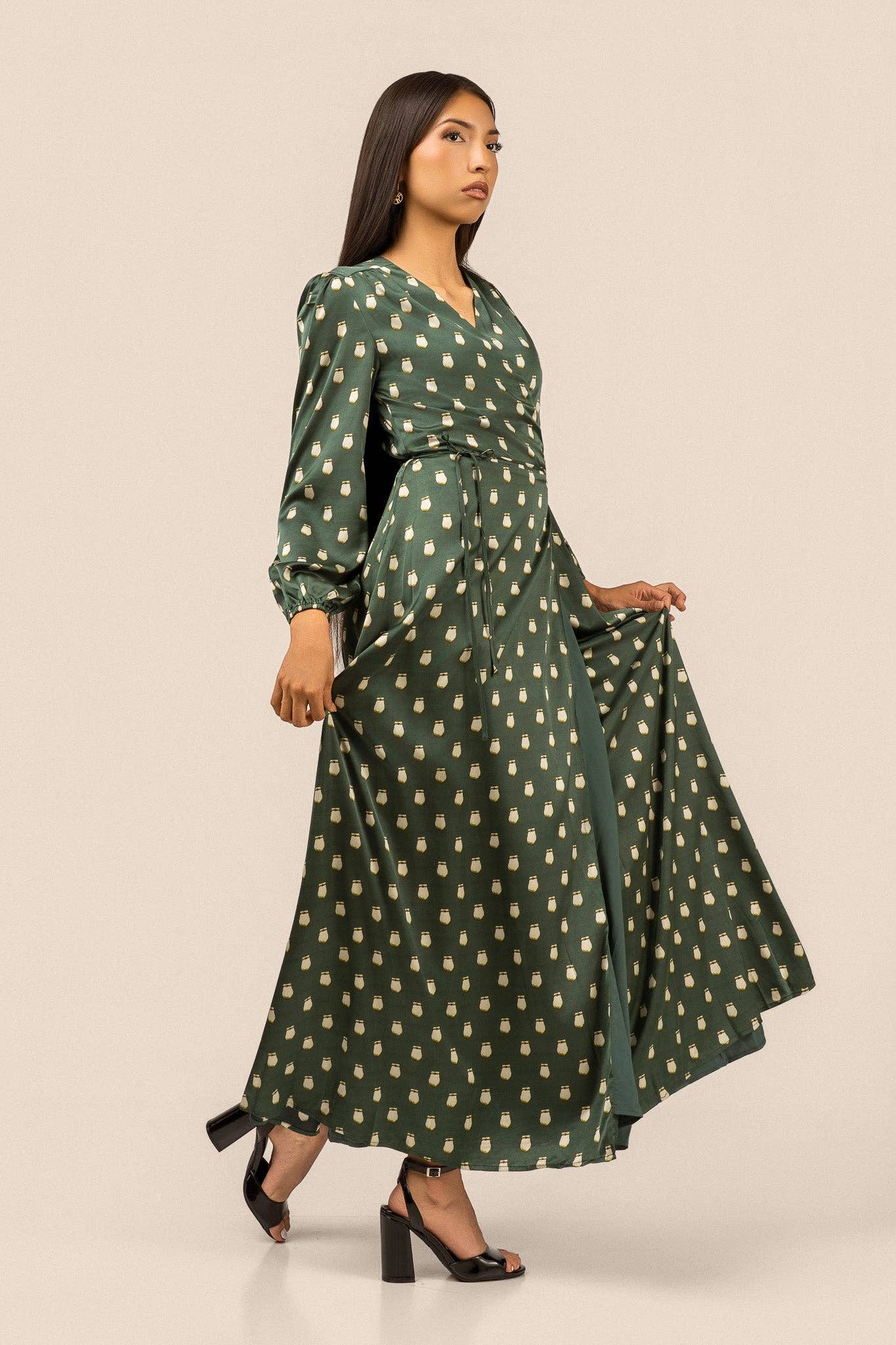 Elk Ivory Maxi Wrap Dress by B.Yellowtail