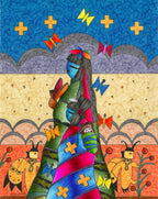 Singing Prayers Matted Print by Fourth World Design
