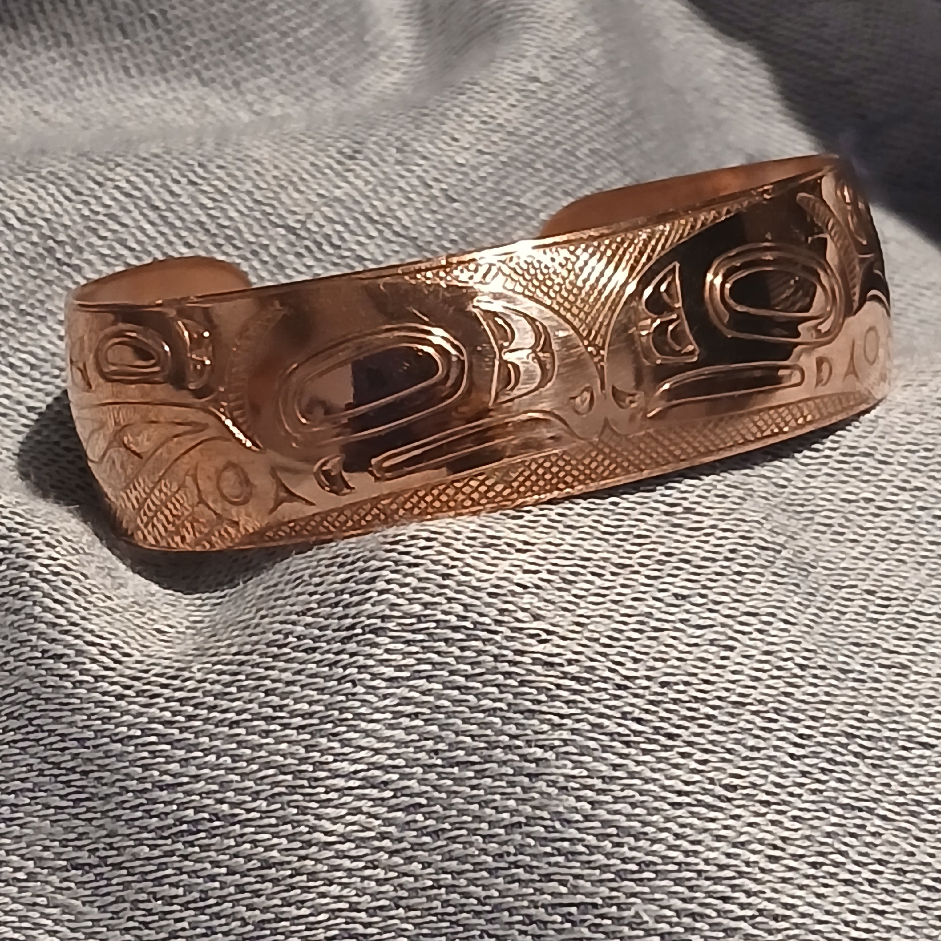 TH | Bracelets | Copper Salmon cuff bracelet