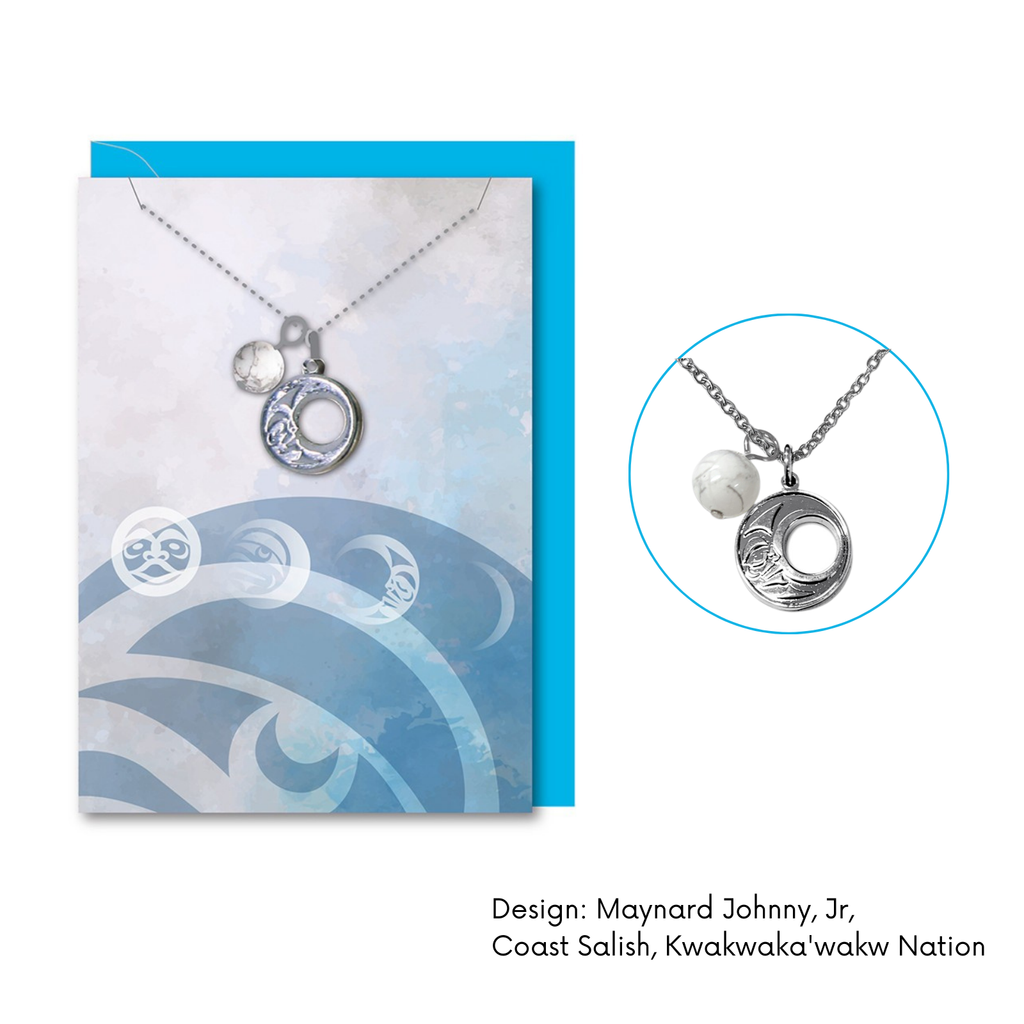Healing Necklace w/ Contemporary Indigenous Design: Whale by Made by Humans