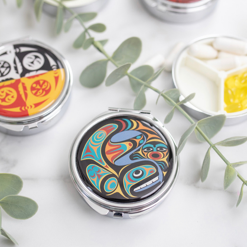 Pill Boxes with Contemporary Indigenous Design