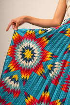 Pleated Star Quilt Midi Skirt by by Bethany Yellowtail