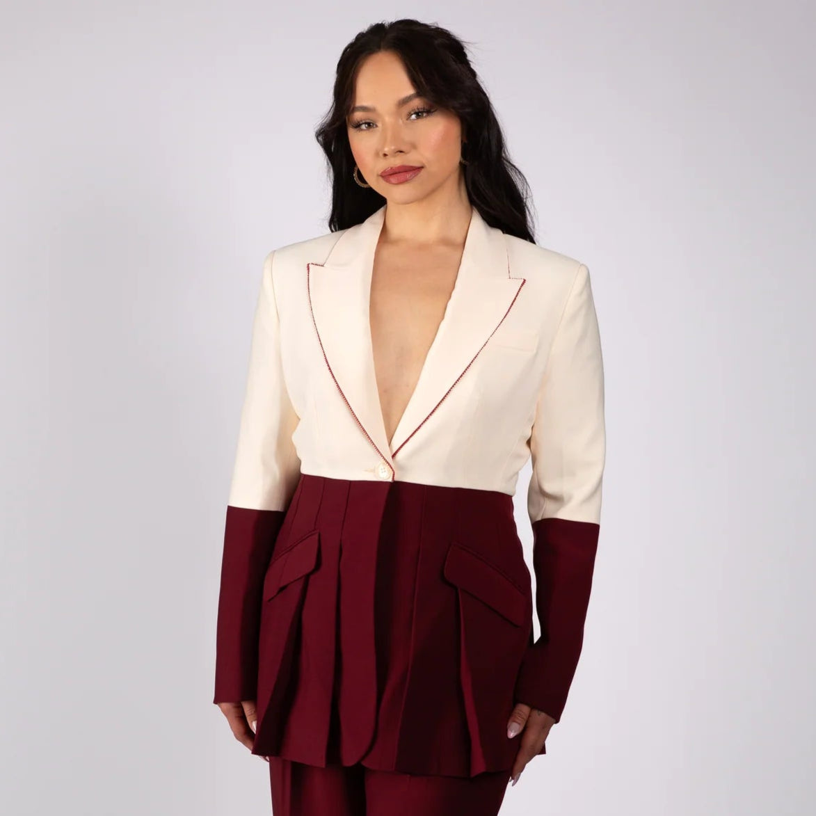 LH | Blazer | Burgundy+White | 3XL