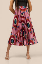 Pleated Star Quilt Midi Skirt by by Bethany Yellowtail