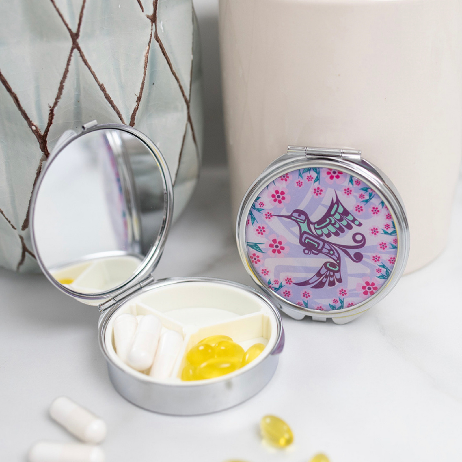 Pill Boxes with Contemporary Indigenous Design