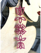 Tulip Floral Powwow XL earrings by Yazzie Smallwood