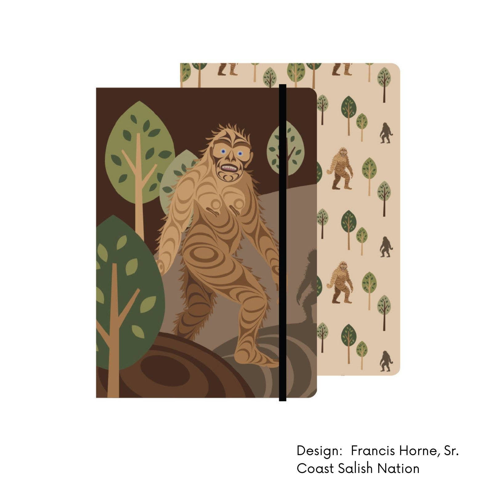 Hardcover Journals w/ Contemporary Indigenous Design: Grizzly by Made by Humans