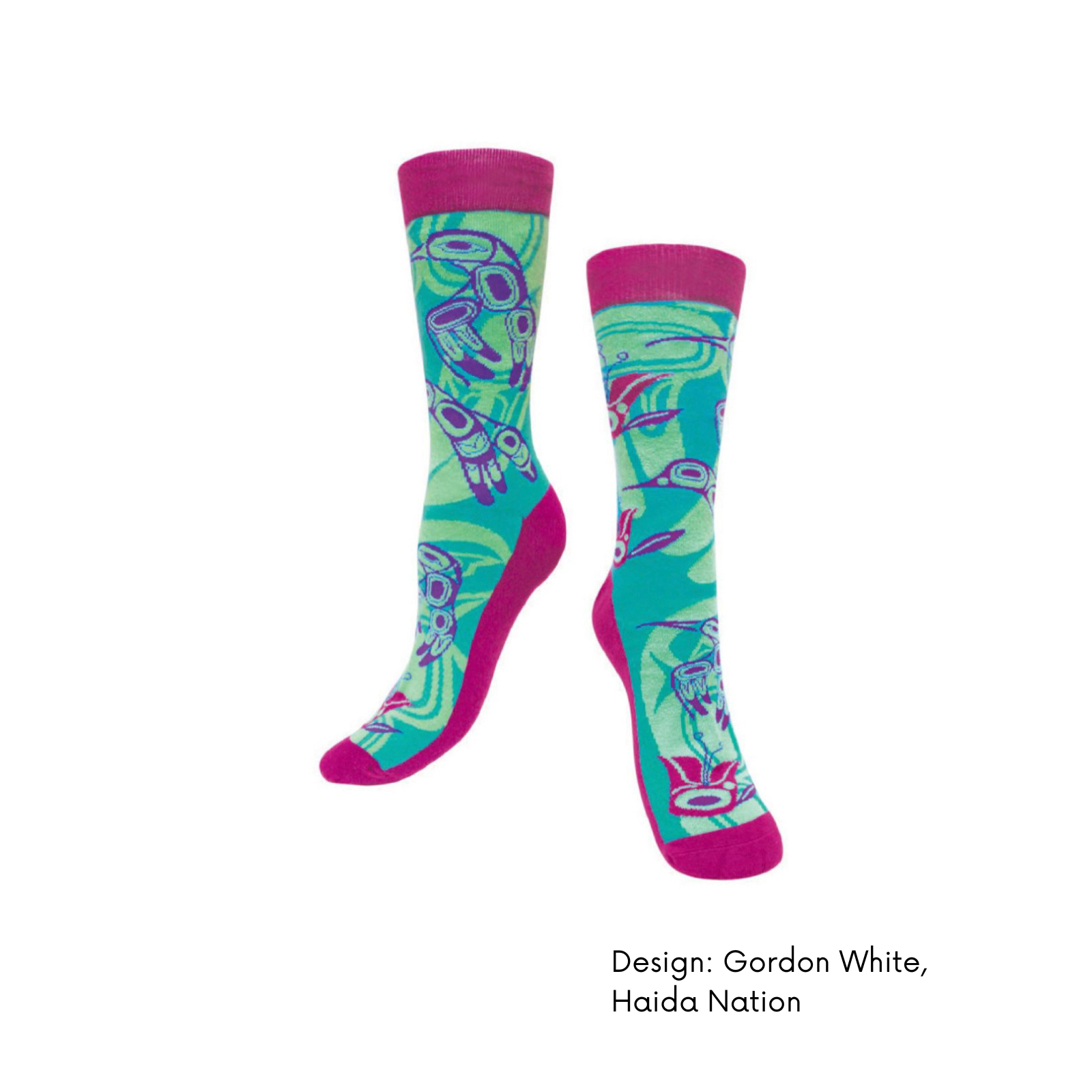 Art Socks w/ Contemporary Indigenous Design: Spirit in Flight by Made by Humas