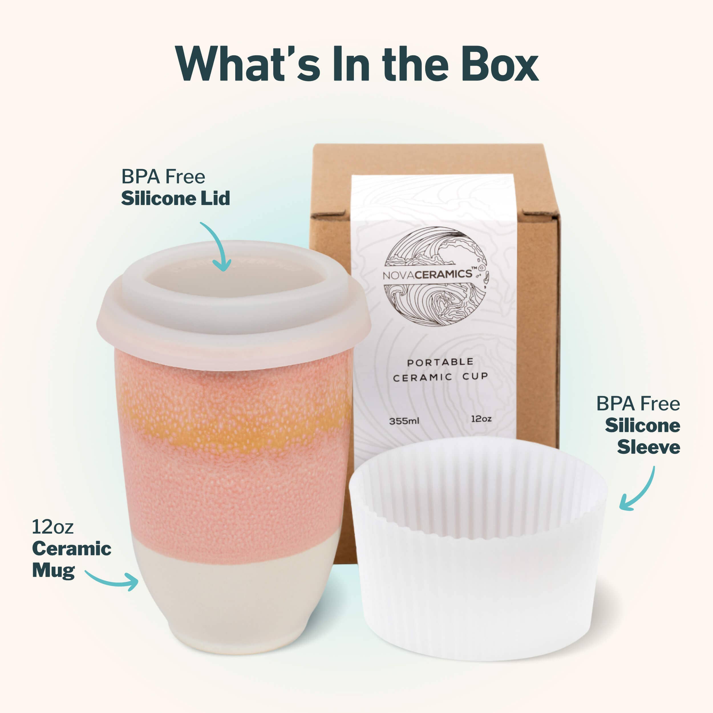 Afterglow Ceramic Travel Cup by Nova Ceramics Travel Mugs