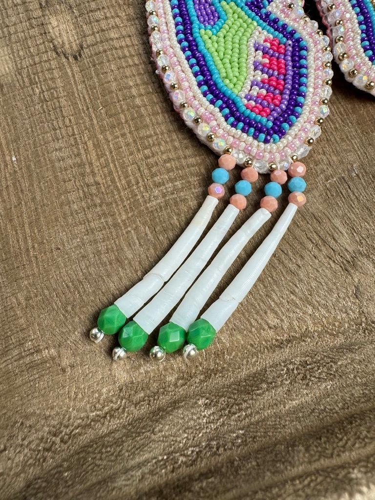 LHW | Beaded Medallion | Hummingbird Green