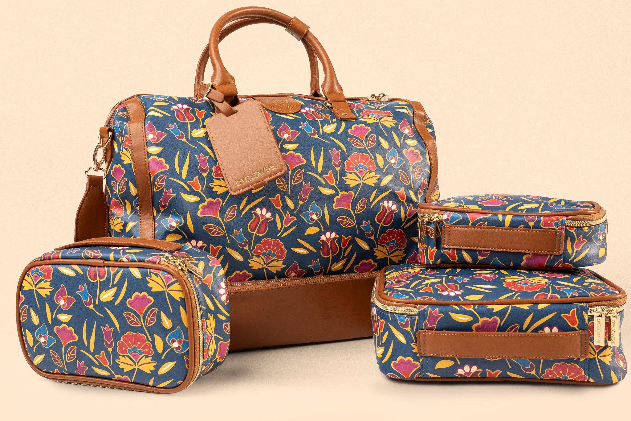 Mountain Crow Floral Weekender Travel Bag by B.Yellowtail
