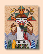 Palikwmana Gathers Rain Matted Print by Fourth World Design