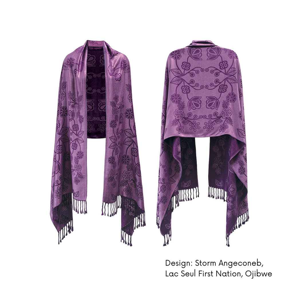 Shawl w/ Contemporary Indigenous Design: Eagle Flight by Made by Humans