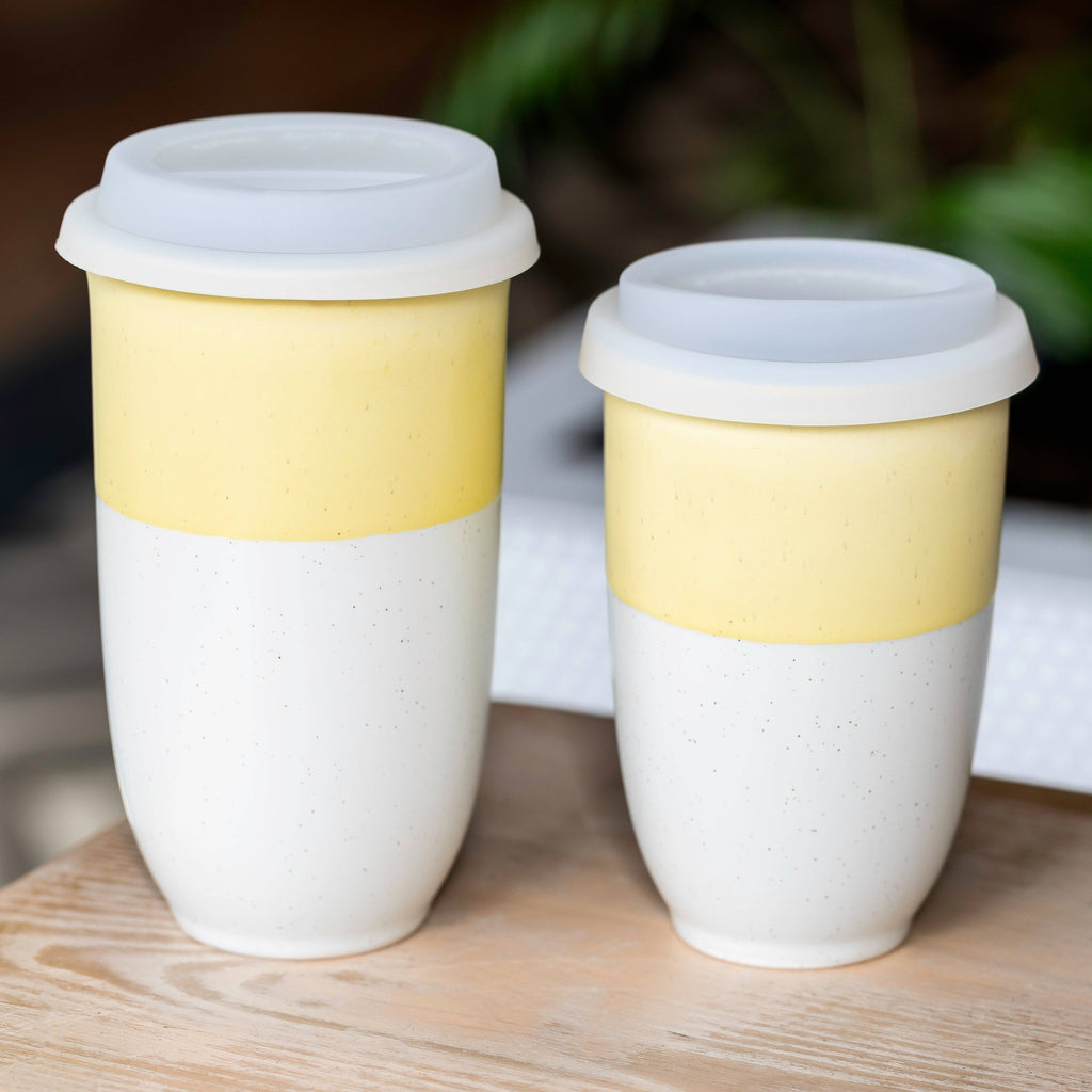 Lemon Ceramic Travel Cup by Nova Ceramics Travel Mugs