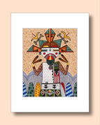 Palikwmana Gathers Rain Matted Print by Fourth World Design