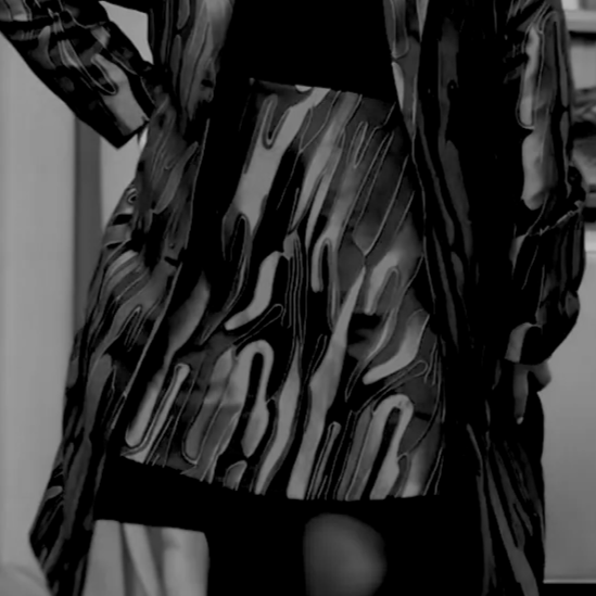 LH | Brocade A-Line Skirt | Black Asst