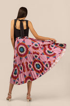 Pleated Star Quilt Midi Skirt by by Bethany Yellowtail