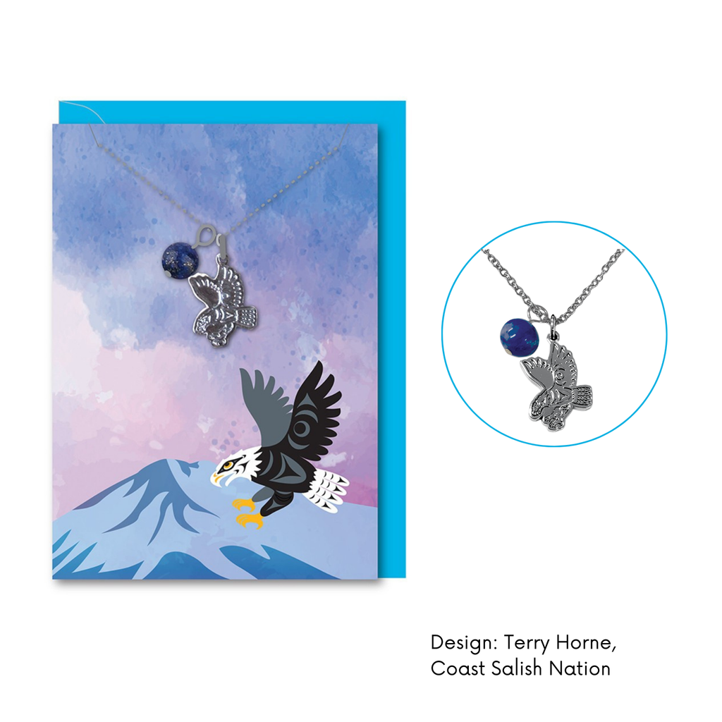 Healing Necklace w/ Contemporary Indigenous Design: Moon by Made by Humans