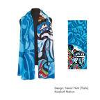 Indigenous Art Signature Scarf: Wolf Moon by Made by Humans
