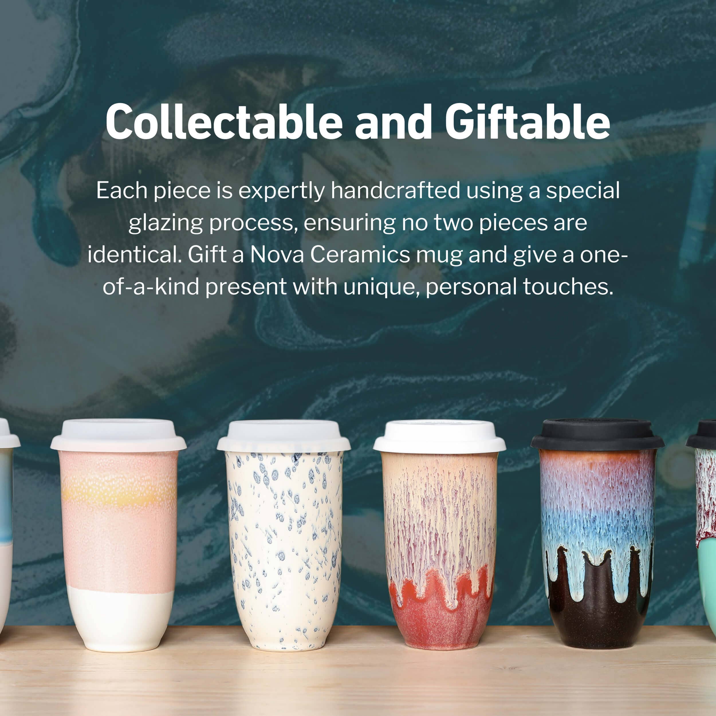 Grapefruit Ceramic Travel Mug by Nova Ceramics Travel Mugs