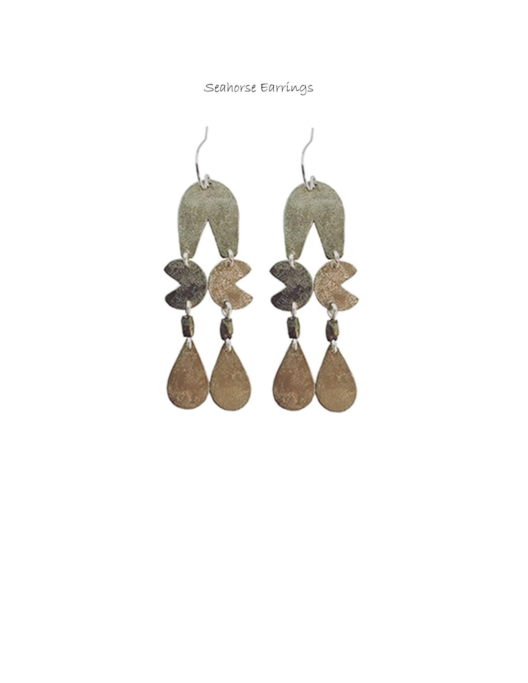Seahorse Earrings by Gulushu