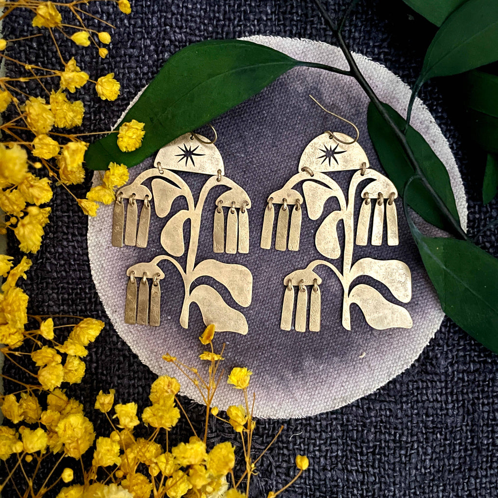 Willow Bloom earrings by Gulushu