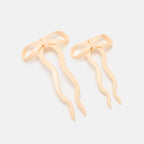 Bow Hairpin in Large Cream by CHUNKS
