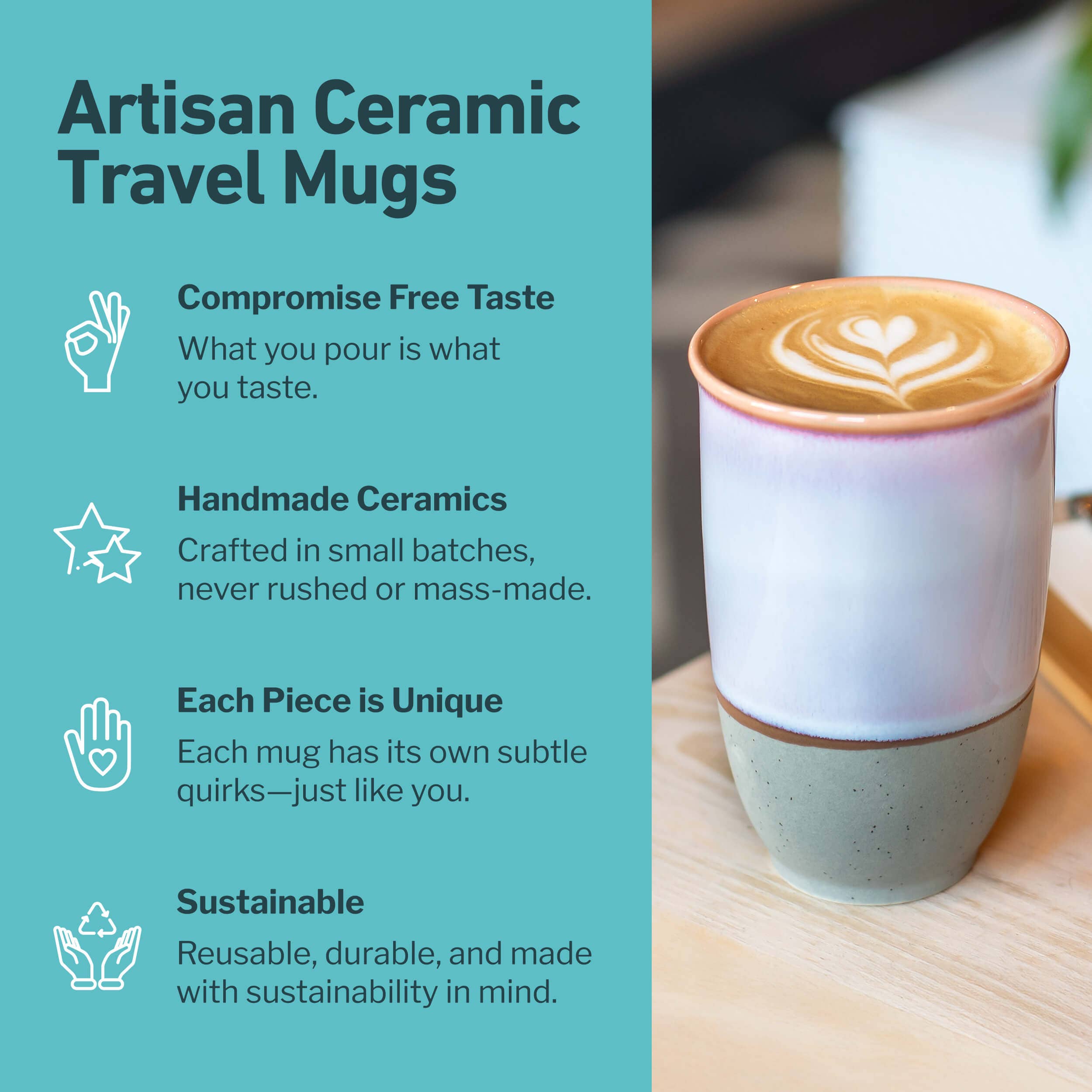 Horizon Ceramic Travel Mug by Nova Ceramics Travel Mugs