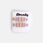 Allie Clips in Oval Vanilla Stripe by CHUNKS