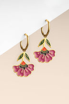 Floral Bloom Huggie Charm Hoops by Bethany Yellowtail