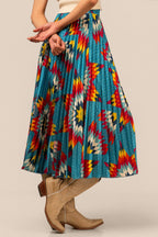 Pleated Star Quilt Midi Skirt by by Bethany Yellowtail