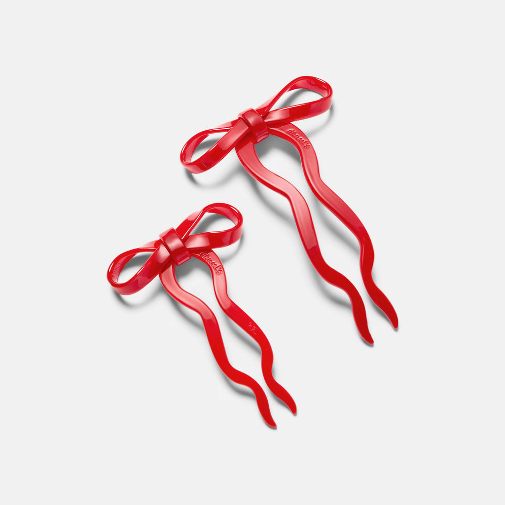 Bow Hairpin in Small Cherry by CHUNKS