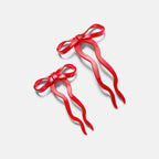Bow Hairpin in Small Cherry by CHUNKS