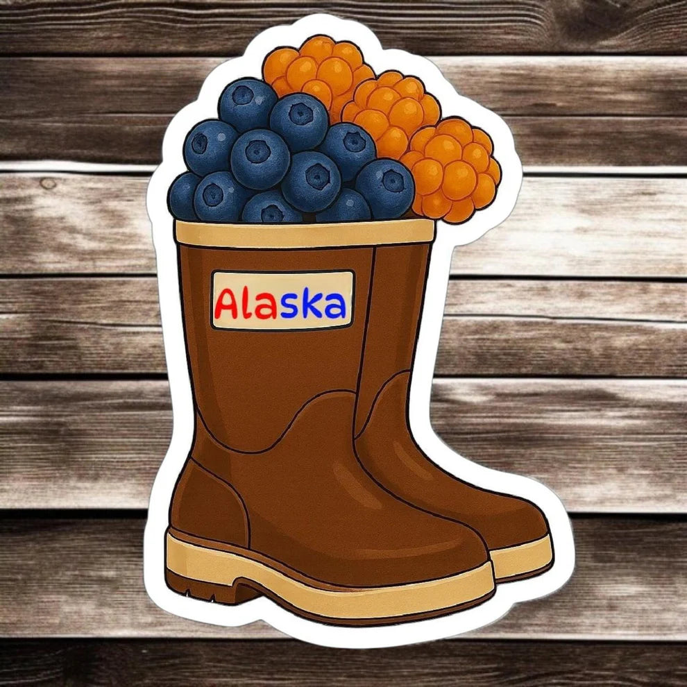 ALASKA BERRY BOOT | Vinyl Sticker by Sadie J & Co