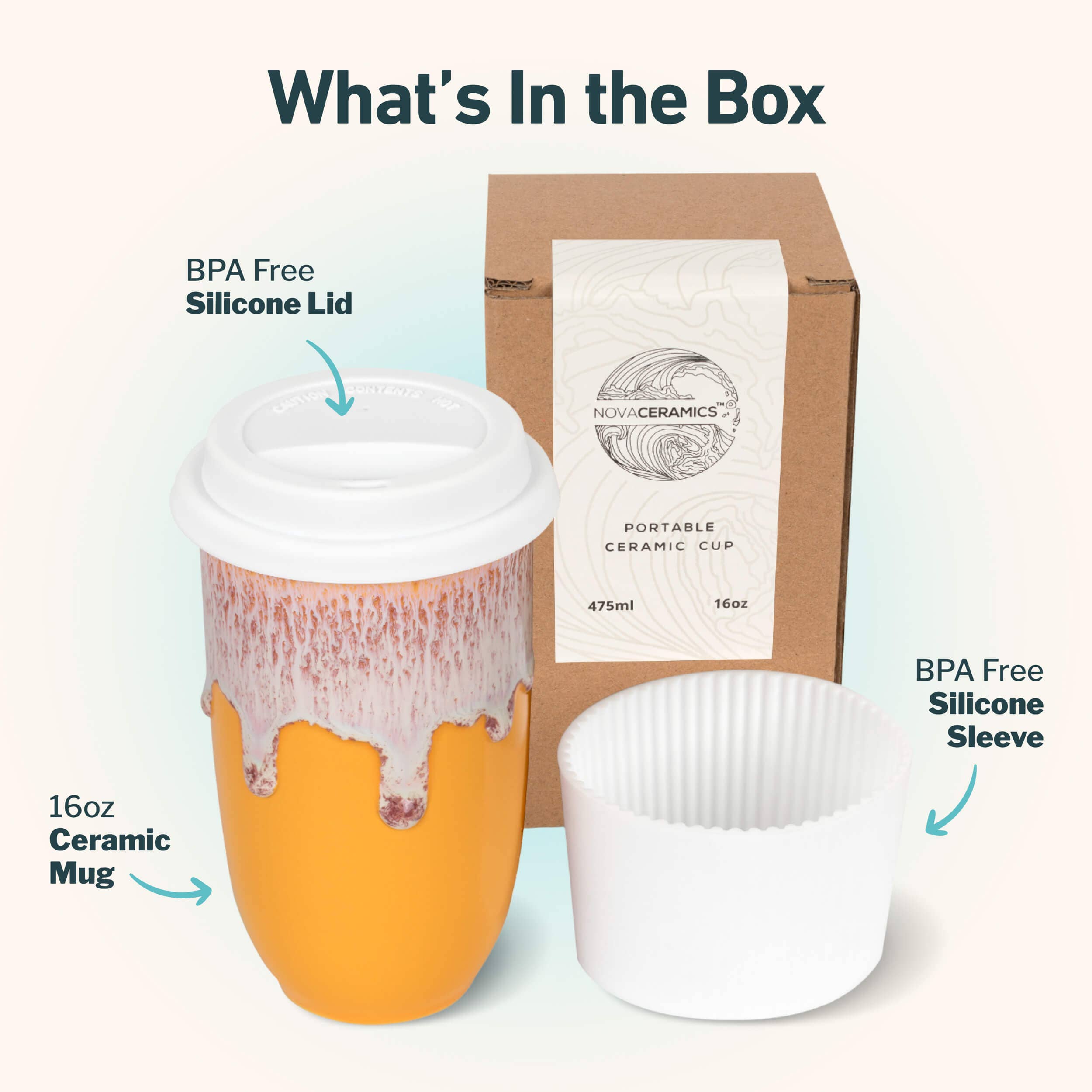 Grapefruit Ceramic Travel Mug by Nova Ceramics Travel Mugs