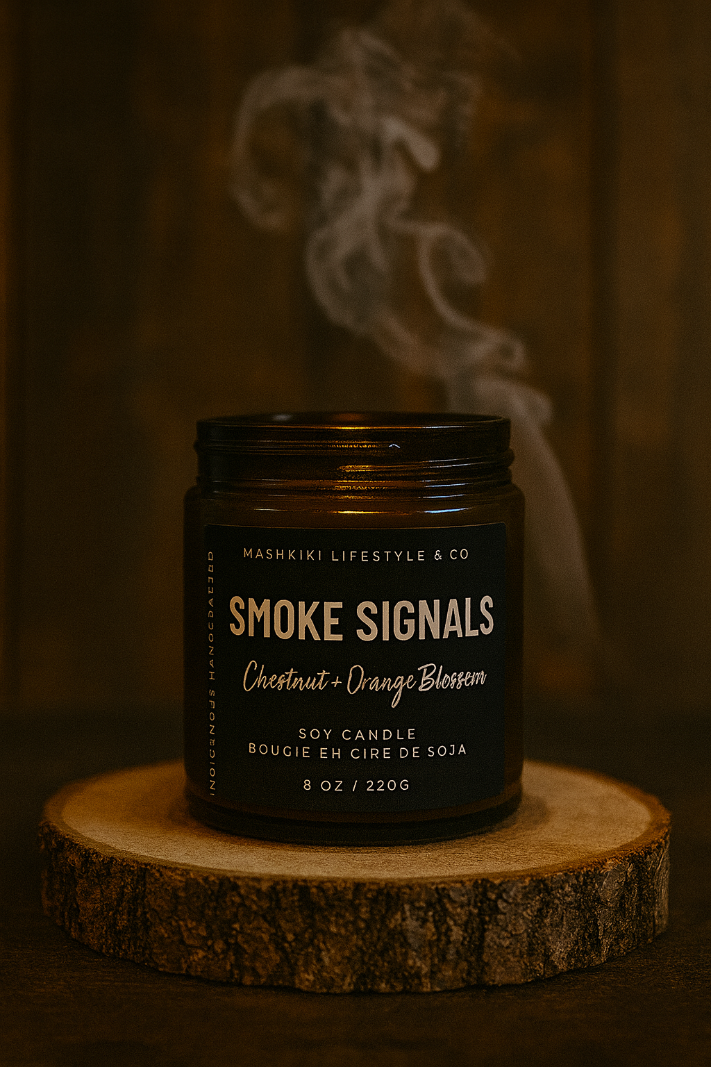 Smoke Signals Chestnut + Orange Candle by Mashkiki Lifestyle & Co.