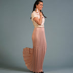 LH | Pleated Maxi Skirt | Rose Asst