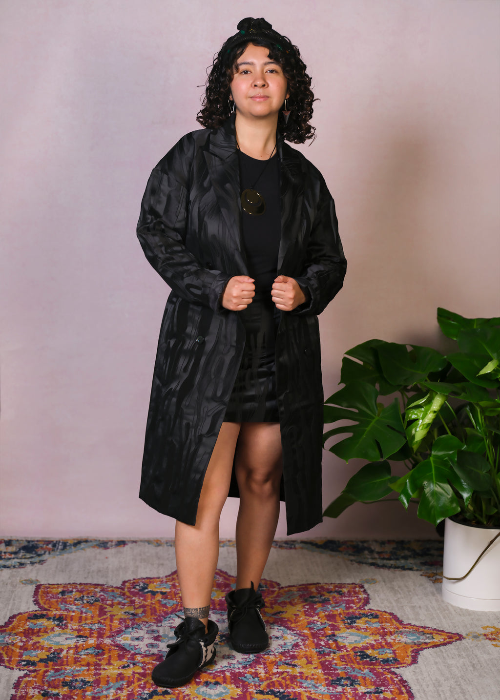LH | Brocade A-Line Skirt | Black Asst