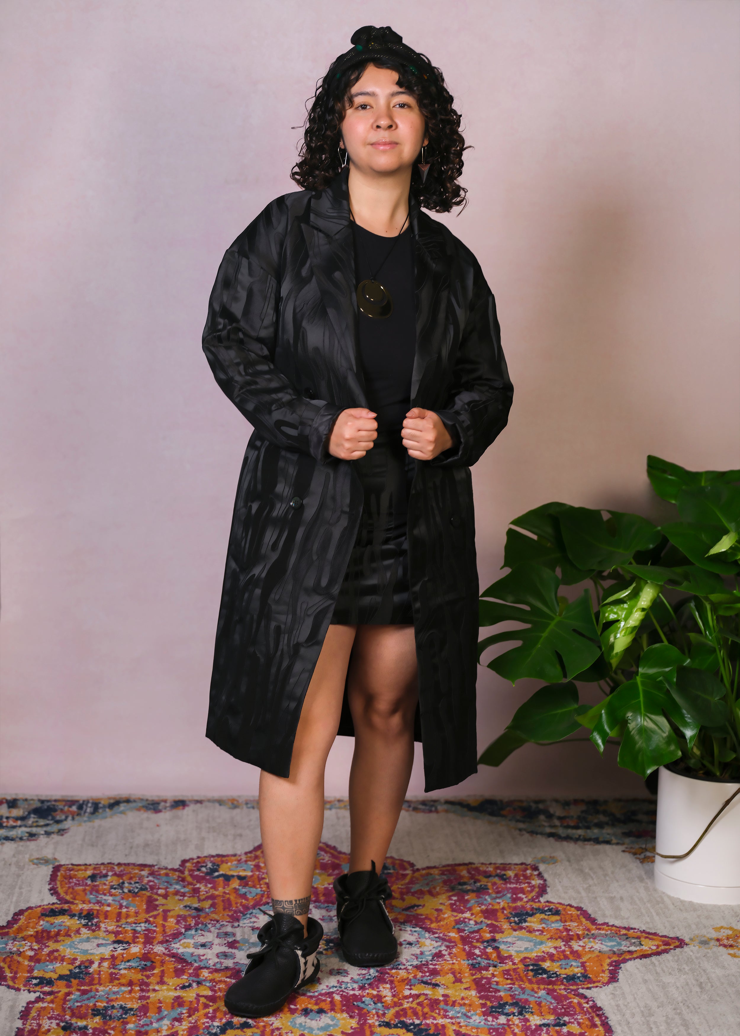 LH | Brocade A-Line Skirt | Black Asst