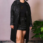 LH | Brocade Trench Coat | Black Asst