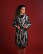LH | Brocade A-Line Skirt | Silver Asst