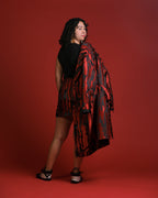 LH | Brocade Trench Coat | Red Asst