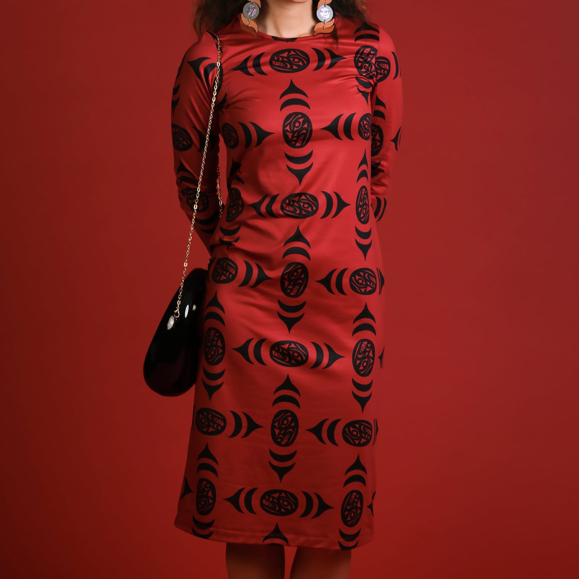 Ay Lelum | Wolf Eye of Life Dress | Red | M