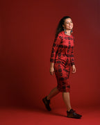 Ay Lelum | Wolf Eye of Life Dress | Red | M
