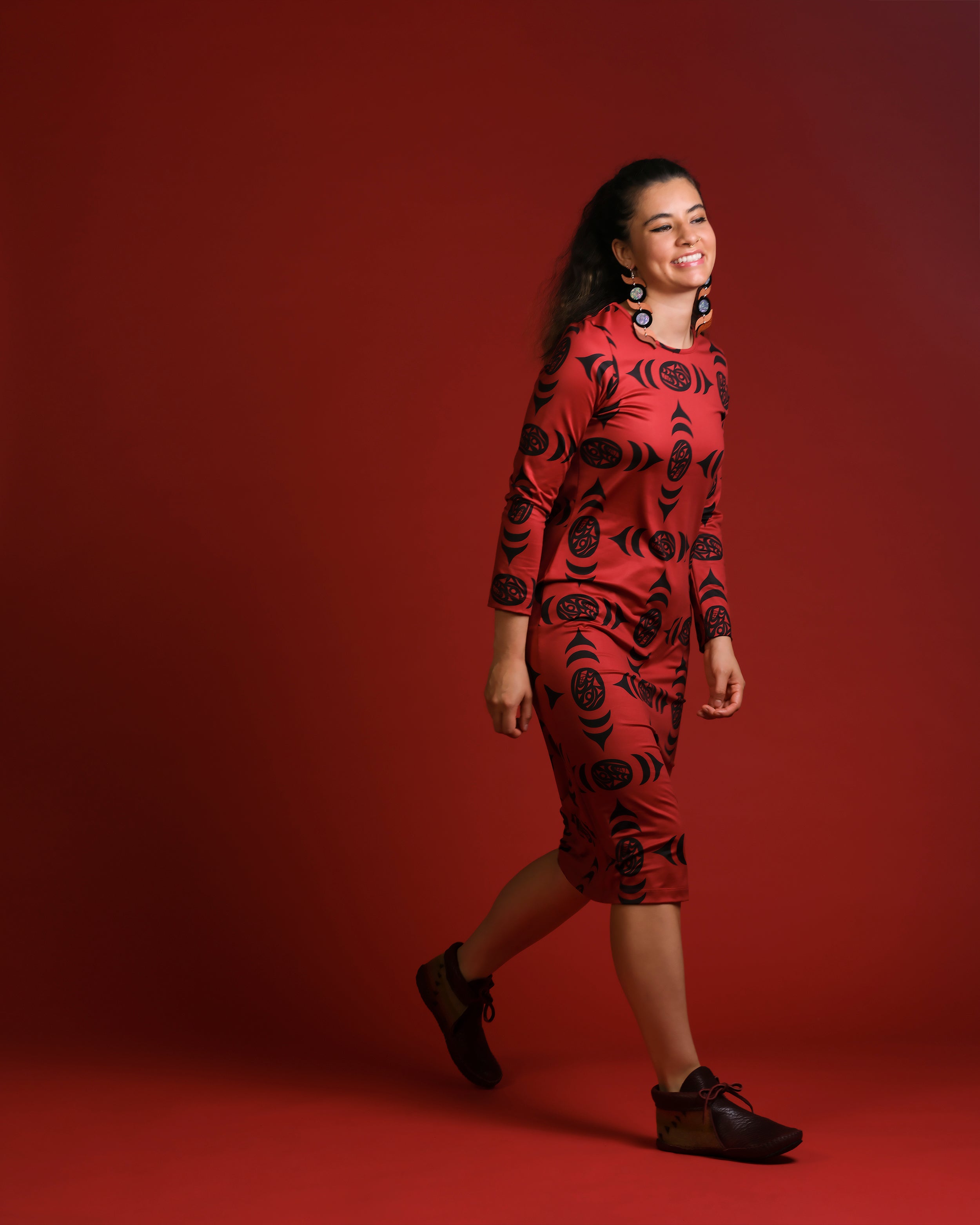 Ay Lelum | Wolf Eye of Life Dress | Red | M