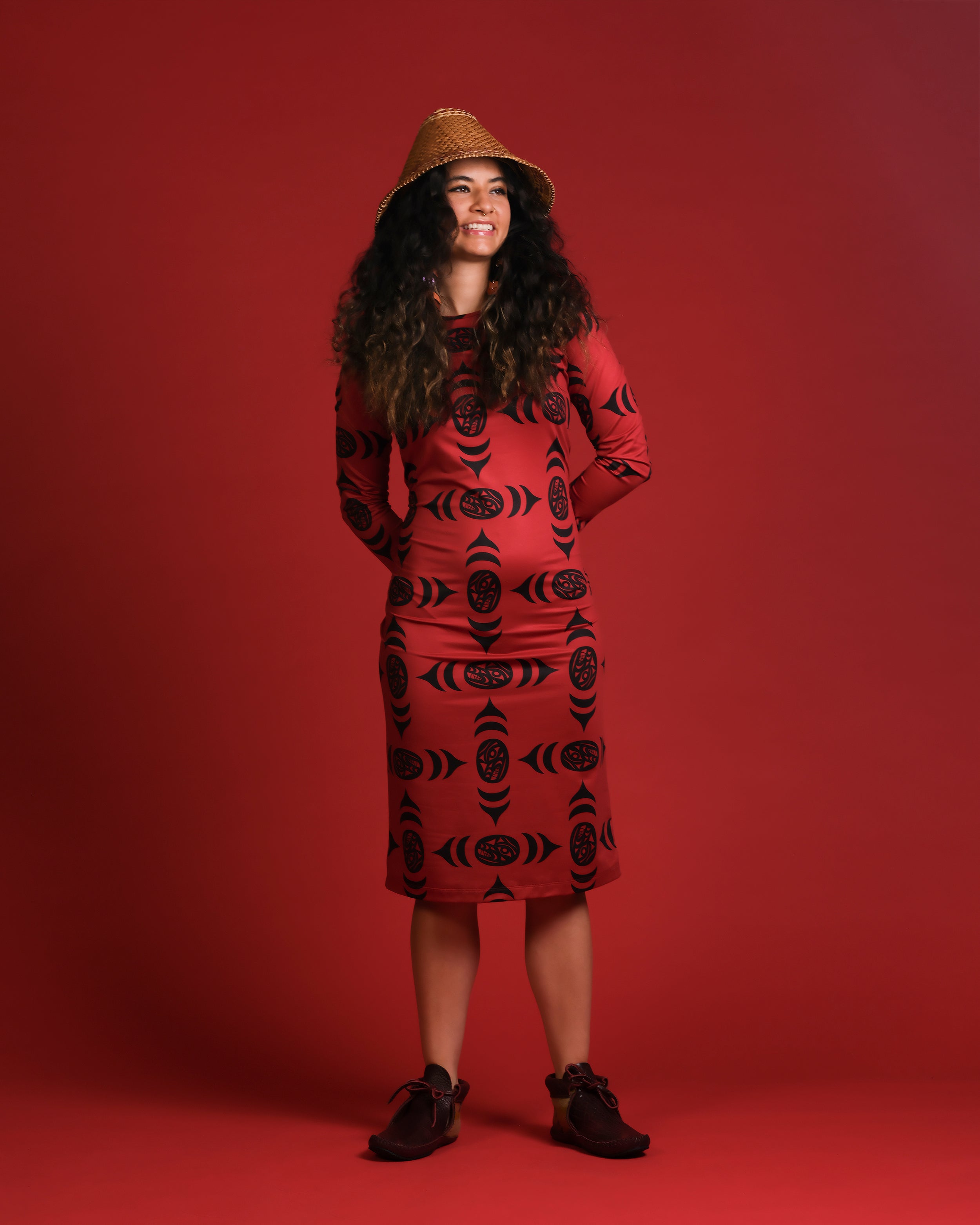 Ay Lelum | Wolf Eye of Life Dress | Red | M